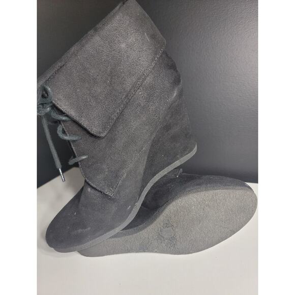 Black Boot Ankle Bootie Heel Shoes Womens Size 10 - Picture 6 of 6